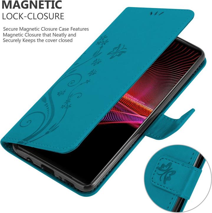 Actual product image Cadorabo Flower Book cover (Sony Xperia 1 III)