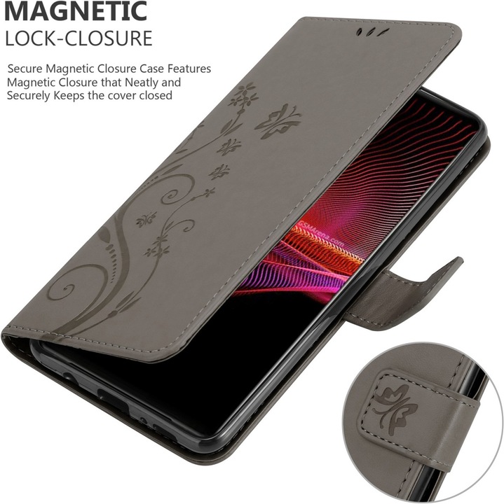 Actual product image Cadorabo Flower Book cover (Sony Xperia 1 III)