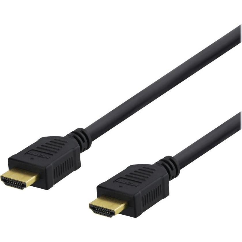 Deltaco HDMI-1010D - HDMI med Ethernet (1 m, HDMI), Video Kabel