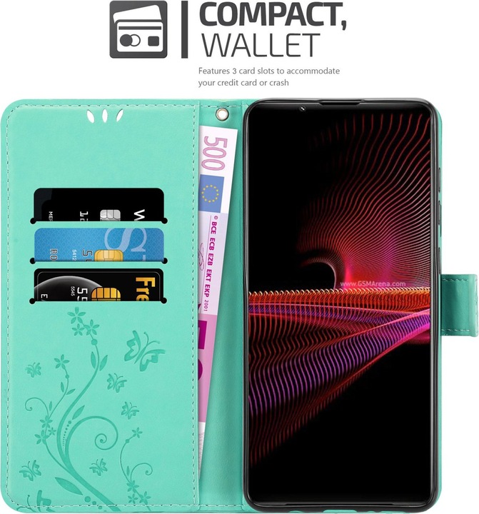 Actual product image Cadorabo Flower Book cover (Sony Xperia 1 III)