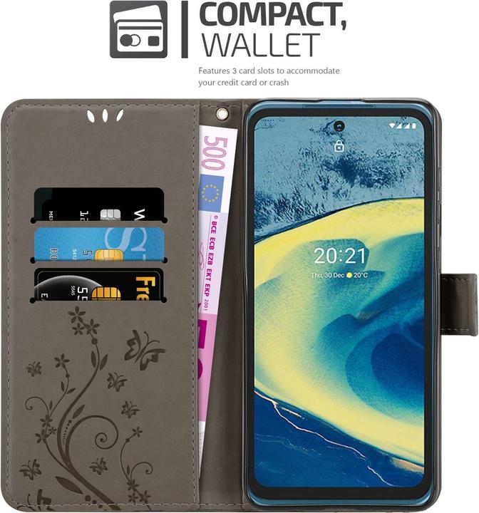 Productafbeelding Cadorabo Bloemen Boekomslag (Nokia XR20)