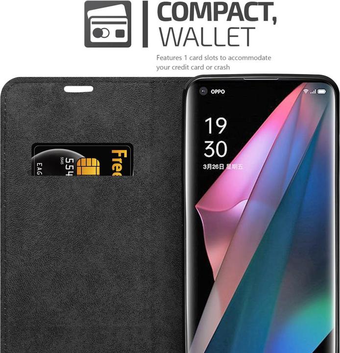 Productafbeelding Cadorabo Boek Invis. Magnetisch deksel (Oppo Find X3 Pro)