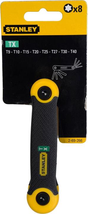 Immagine prodotto Stanley Set di chiavi esagonali Torx, 8 pezzi (T9/10/15/20/25/27/30/40, impugnatura ergonomica)