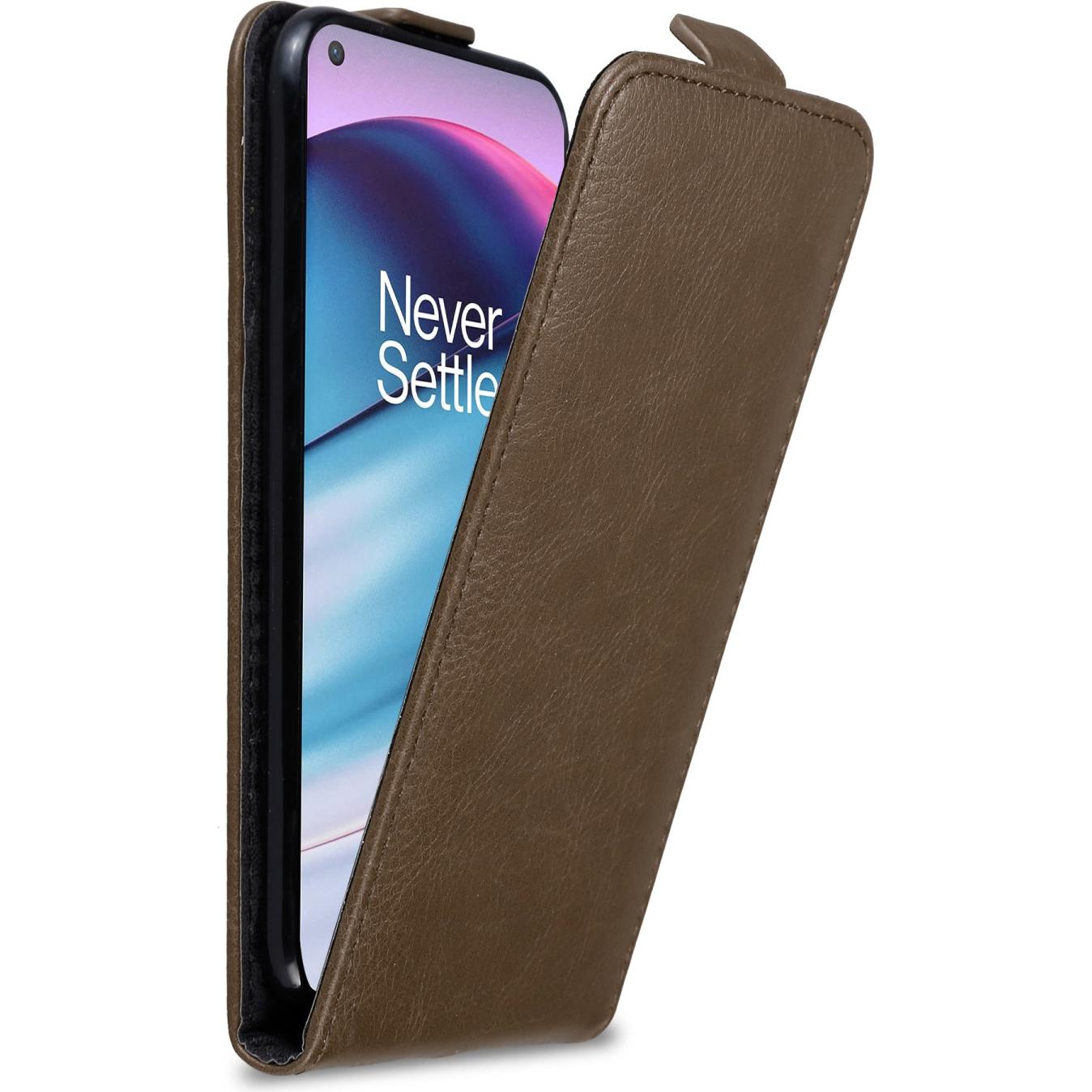 Cadorabo Flip wie Invis Hülle (OnePlus Nord CE 5G), Smartphone Hülle, Braun