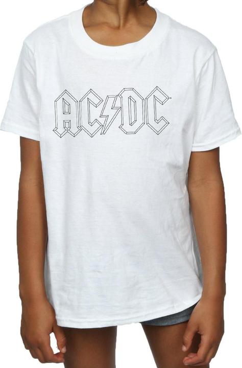 Produktbild AC/DC Schwarzes Outline Logo TShirt Mädchen aus Baumwolle (116)