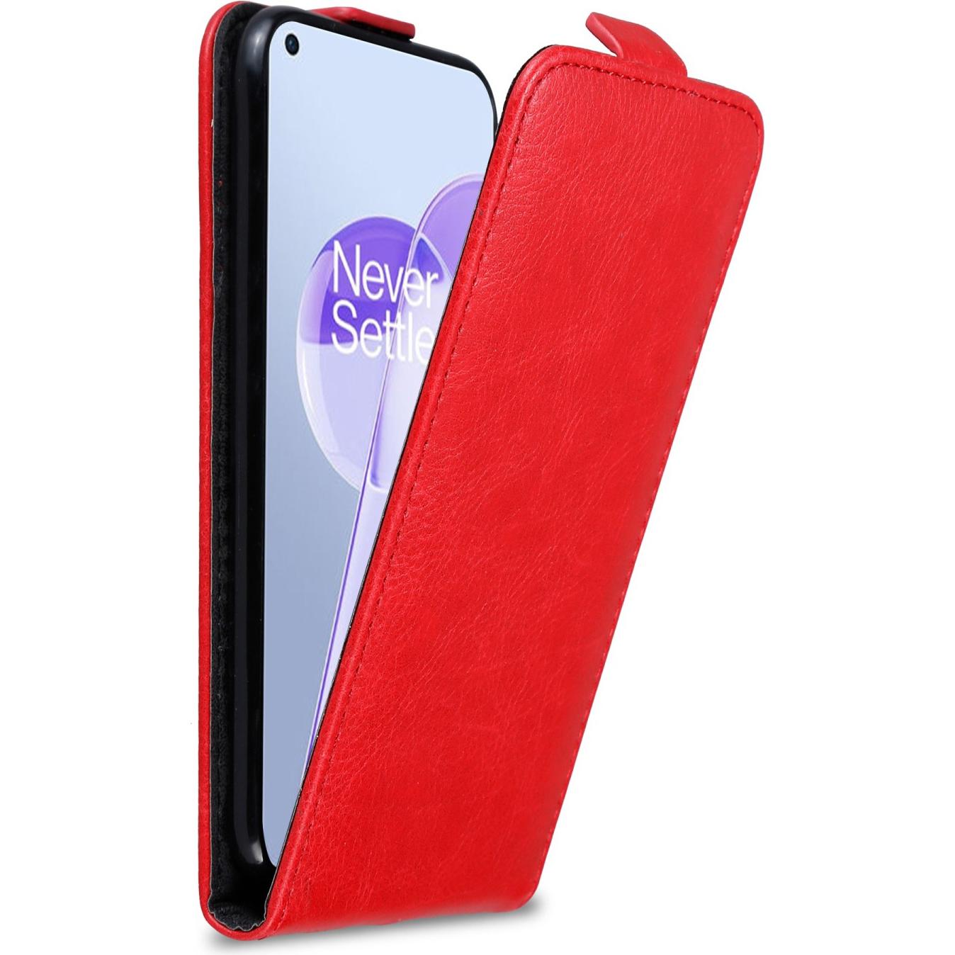 Cadorabo Flip wie Invis Hülle (OnePlus 9RT 5G), Smartphone Hülle, Rot