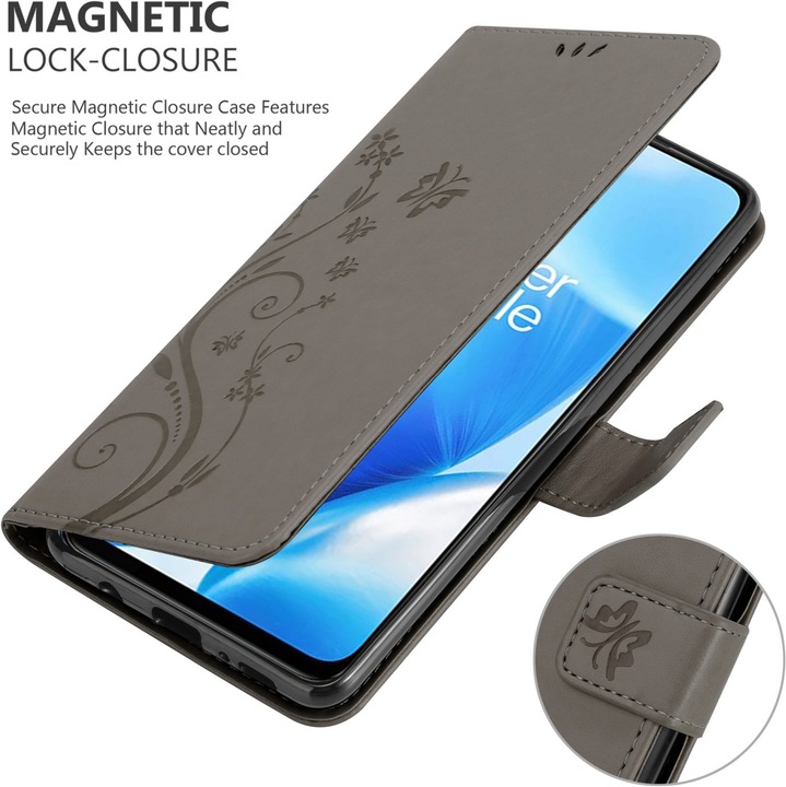 Actual product image Cadorabo Flower Book cover (OnePlus North N200 5G)