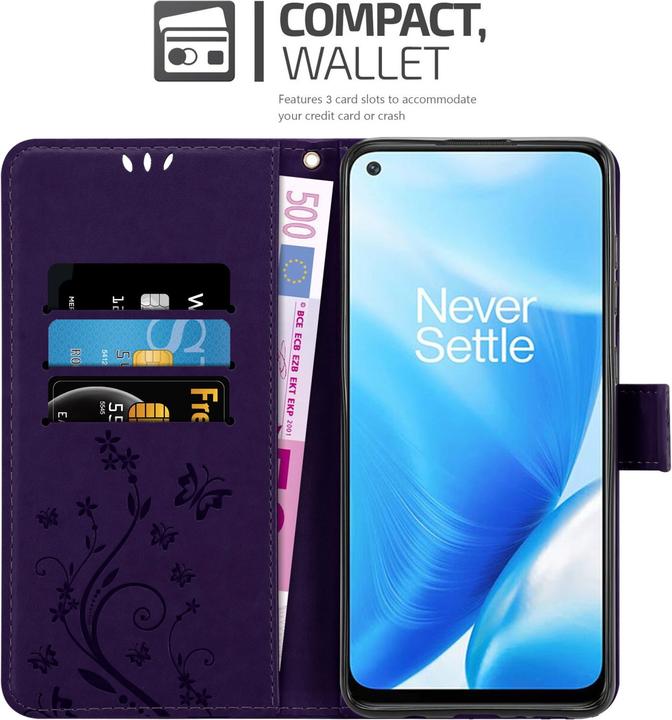 Image du produit Cadorabo Pochette Flower Book (OnePlus Nord N200 5G)
