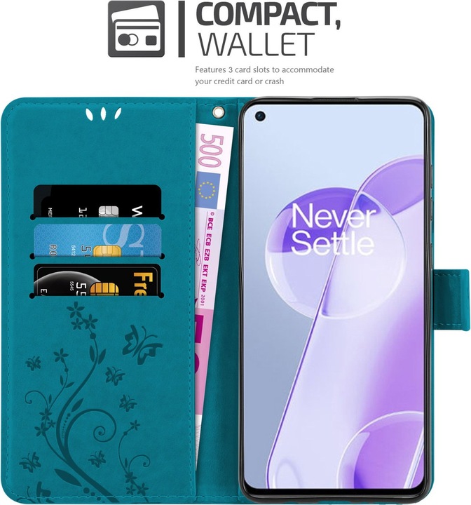 Actual product image Cadorabo Flower Book cover (OnePlus 9RT 5G)