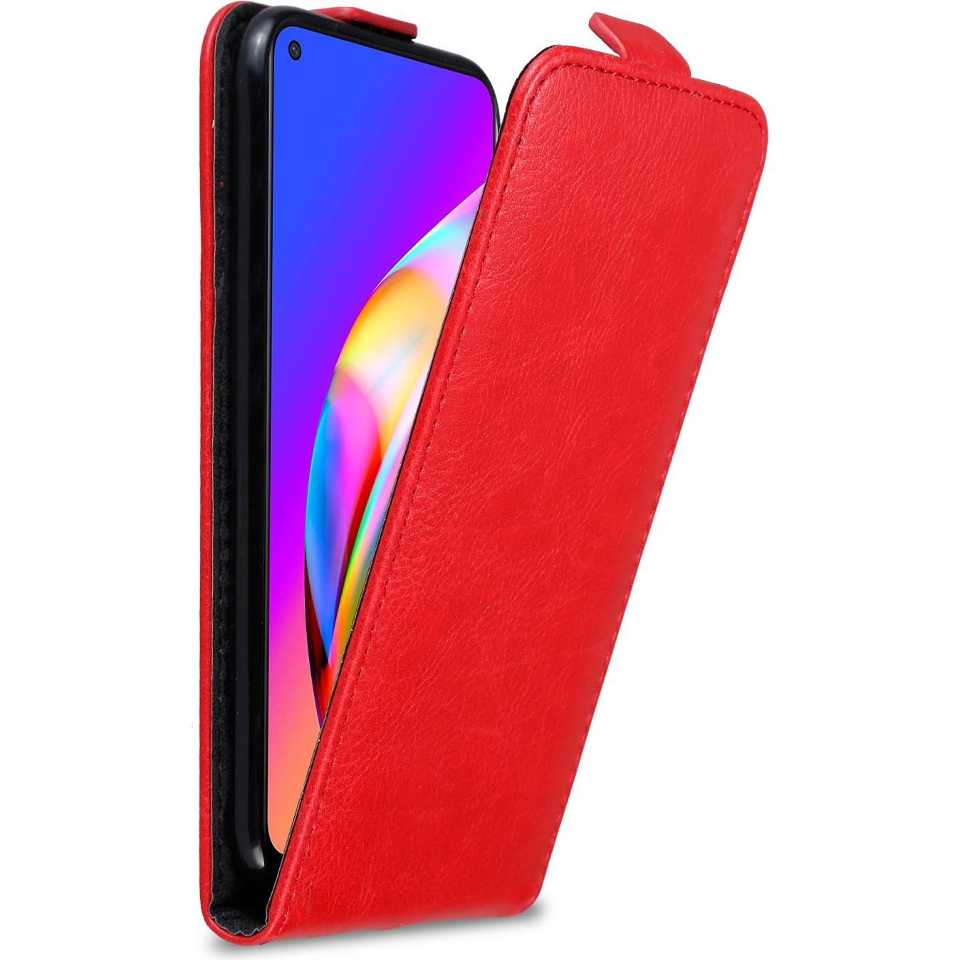 Cadorabo Flip wie Invis Hülle (Oppo A94 5G), Smartphone Hülle, Rot