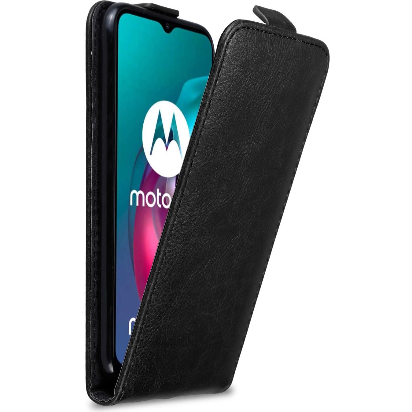 Cadorabo Flip wie Invis Hülle (Motorola Moto G30, Motorola Moto G10), Smartphone Hülle, Schwarz
