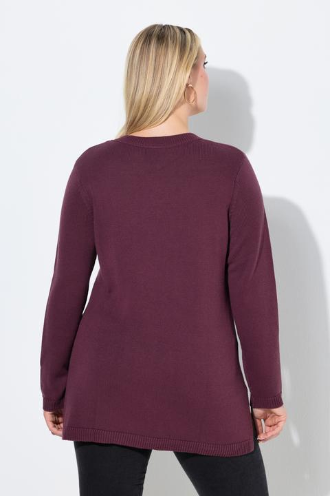 Produktbild Ulla Popken Weihnachts-Pullover, Lebkuchenmann, V-Ausschnitt, Langarm (62)