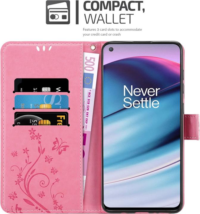 Actual product image Cadorabo Flower Book cover (OnePlus North CE 5G)