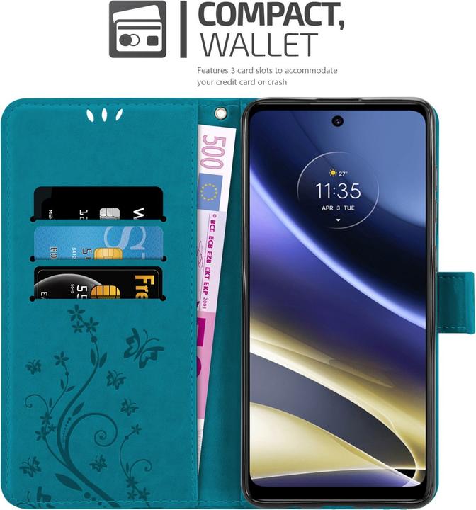 Immagine prodotto Cadorabo Copertina del libro a fiori (Motorola Moto G51 5G)