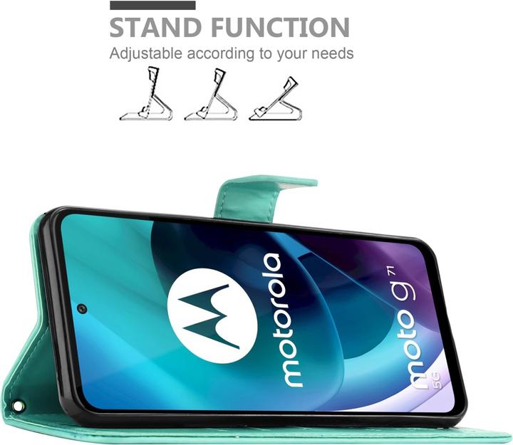 Produktbild Cadorabo Flower Book Hülle (Motorola Moto G71 5G)