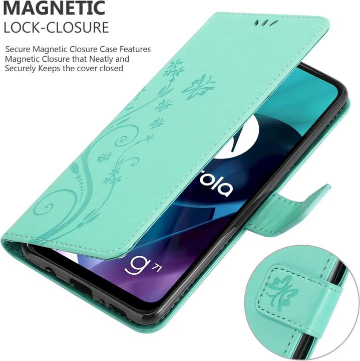 Produktbild Cadorabo Flower Book Hülle (Motorola Moto G71 5G)