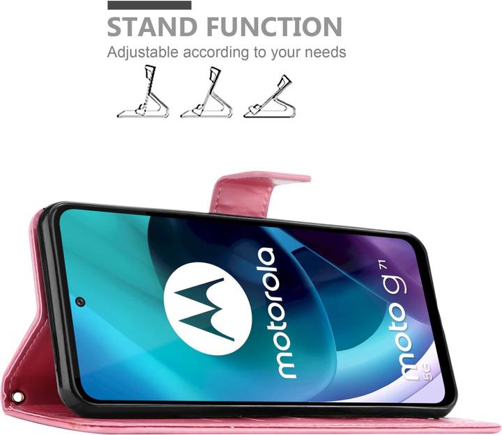 Produktbild Cadorabo Flower Book Hülle (Motorola Moto G71 5G)