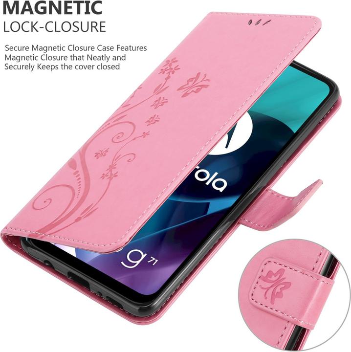 Produktbild Cadorabo Flower Book Hülle (Motorola Moto G71 5G)