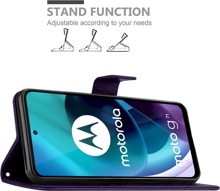 Actual product image Cadorabo Flower Book cover (Motorola Moto G71 5G)