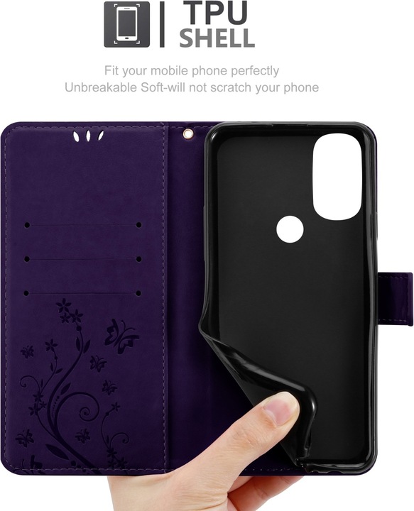 Actual product image Cadorabo Flower Book cover (Motorola Moto G71 5G)