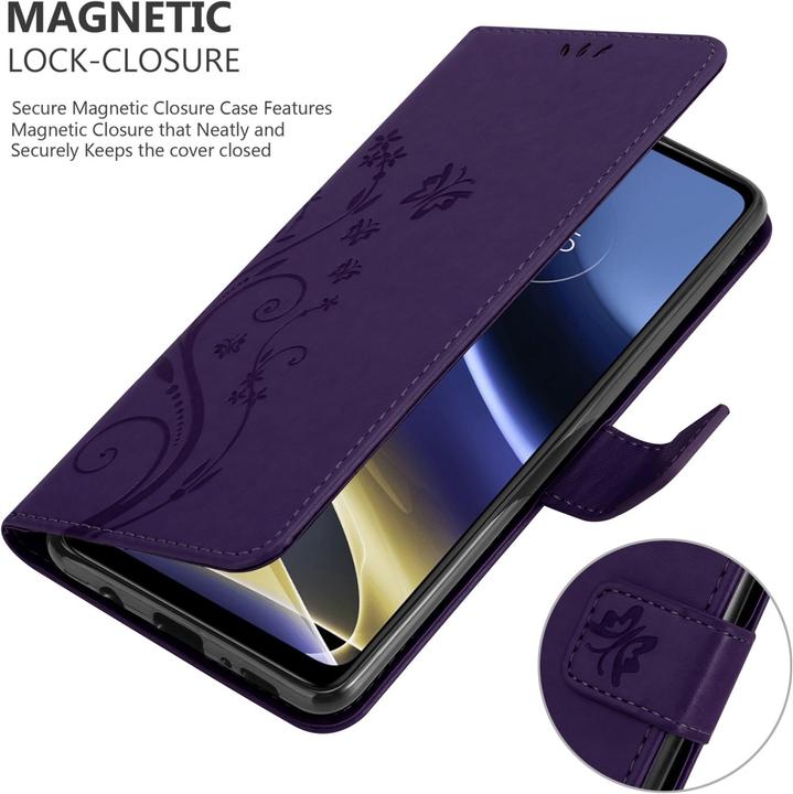 Produktbild Cadorabo Flower Book Hülle (Motorola Moto G51 5G)