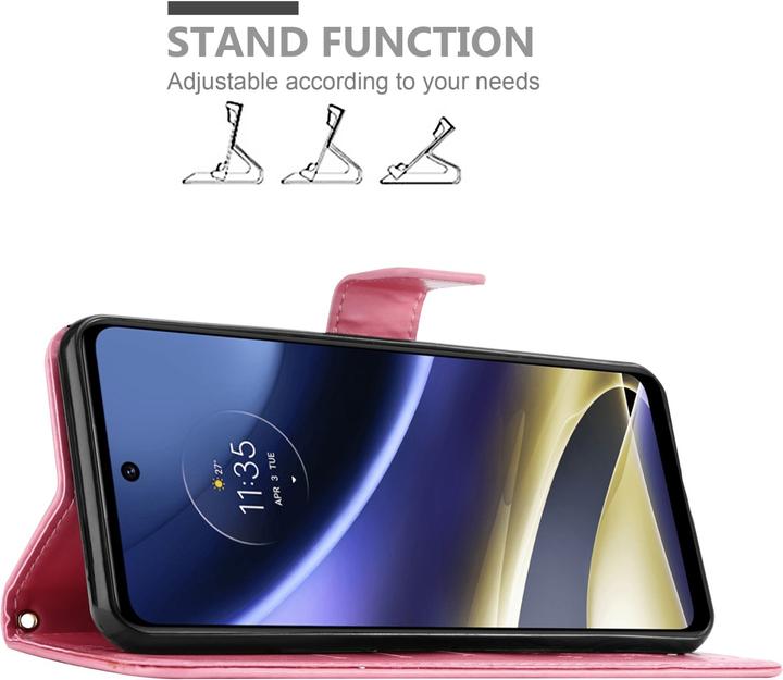 Actual product image Cadorabo Flower Book cover (Motorola Moto G51 5G)