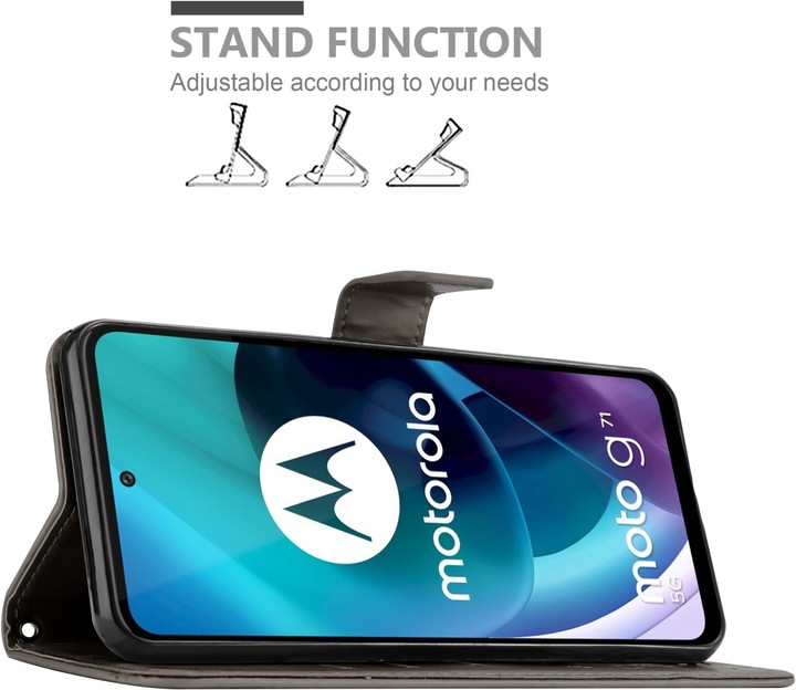 Actual product image Cadorabo Flower Book cover (Motorola Moto G71 5G)