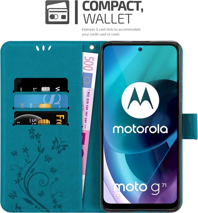 Actual product image Cadorabo Flower Book cover (Motorola Moto G71 5G)