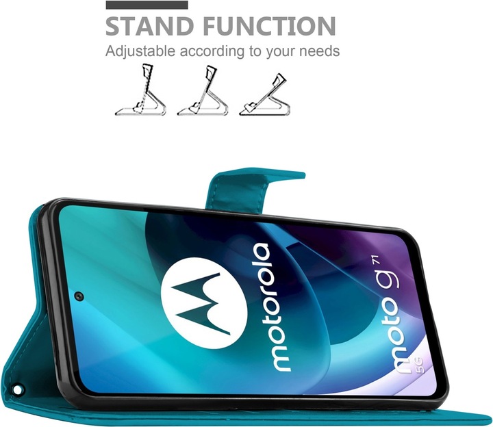 Actual product image Cadorabo Flower Book cover (Motorola Moto G71 5G)