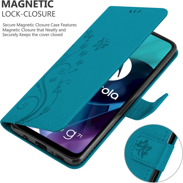 Actual product image Cadorabo Flower Book cover (Motorola Moto G71 5G)