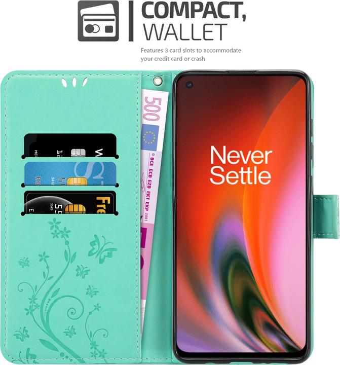 Produktbild Cadorabo Flower Book Hülle (OnePlus Nord 2 5G)