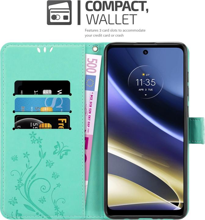 Image du produit Cadorabo Pochette Flower Book (Motorola Moto G51 5G)