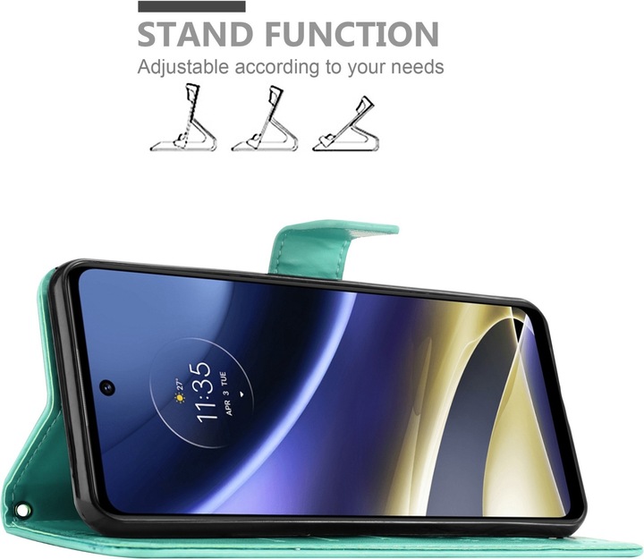 Actual product image Cadorabo Flower Book cover (Motorola Moto G51 5G)