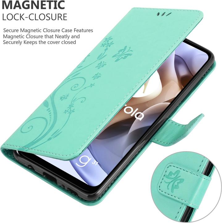 Image du produit Cadorabo Pochette Flower Book (Motorola Moto G31, Motorola Moto G41)