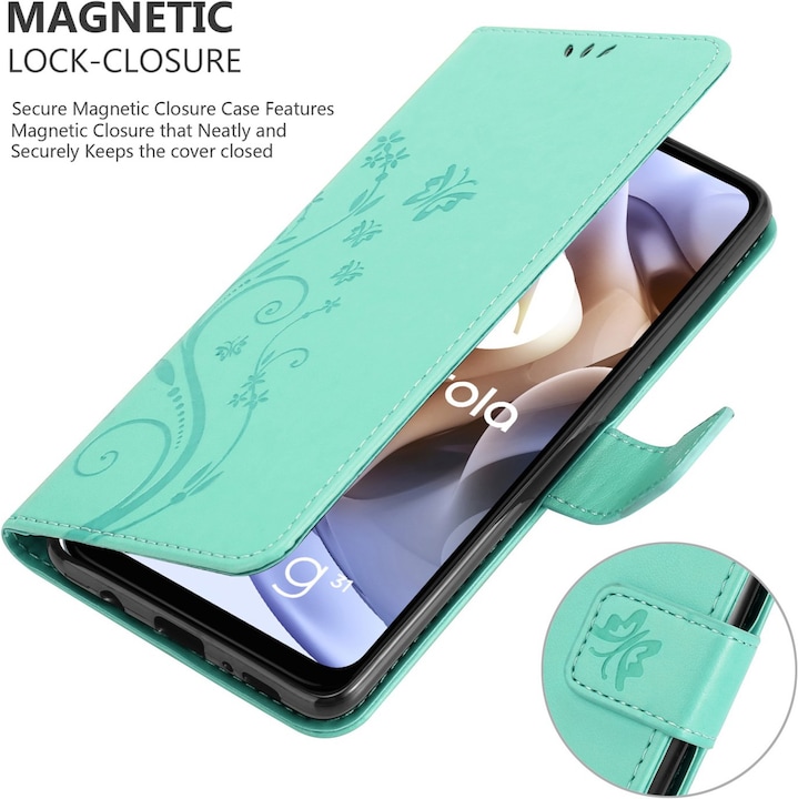 Actual product image Cadorabo Flower Book cover (Motorola Moto G31, Motorola Moto G41)
