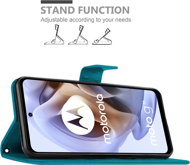 Actual product image Cadorabo Flower Book cover (Motorola Moto G31, Motorola Moto G41)