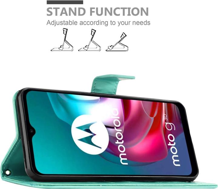 Actual product image Cadorabo Flower Book cover (Motorola Moto G10, Motorola Moto G30)