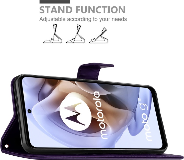 Actual product image Cadorabo Flower Book cover (Motorola Moto G31, Motorola Moto G41)