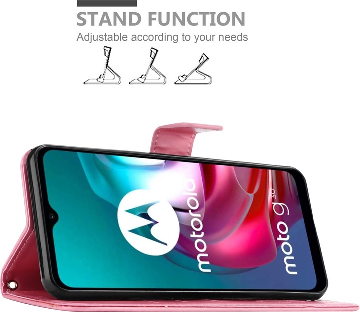 Produktbild Cadorabo Flower Book Hülle (Motorola Moto G30, Motorola Moto G10)