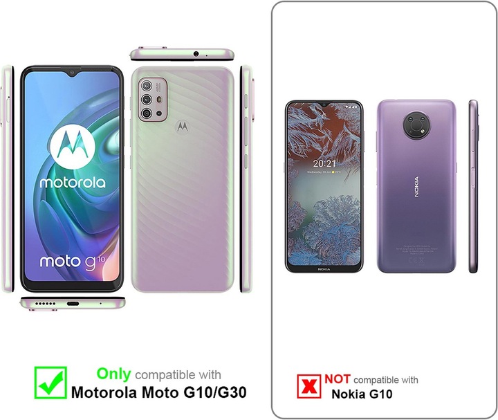 Actual product image Cadorabo Flower Book cover (Motorola Moto G10, Motorola Moto G30)