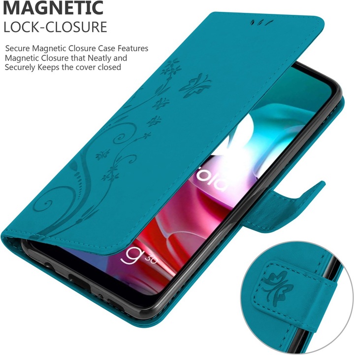 Actual product image Cadorabo Flower Book cover (Motorola Moto G10, Motorola Moto G30)