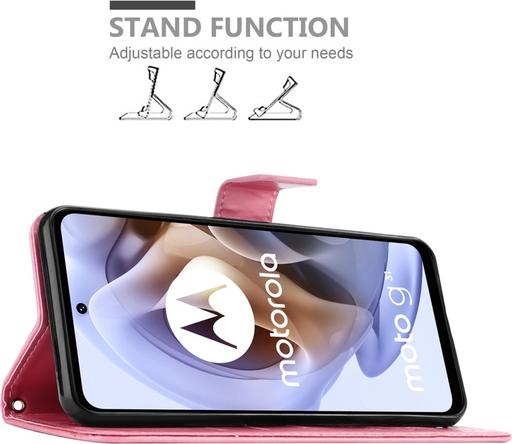 Produktbild Cadorabo Flower Book Hülle (Motorola Moto G31, Motorola Moto G41)