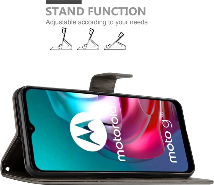 Actual product image Cadorabo Flower Book cover (Motorola Moto G30, Motorola Moto G10)