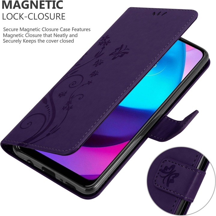 Actual product image Cadorabo Flower Book cover (Motorola E30, Motorola Moto E20, Motorola Moto E40)