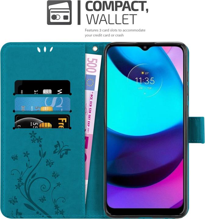 Immagine prodotto Cadorabo Copertina del libro a fiori (Motorola E30, Motorola Moto E20, Motorola Moto E40)