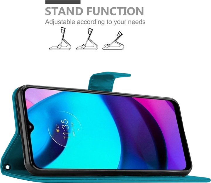 Actual product image Cadorabo Flower Book cover (Motorola E30, Motorola Moto E20, Motorola Moto E40)