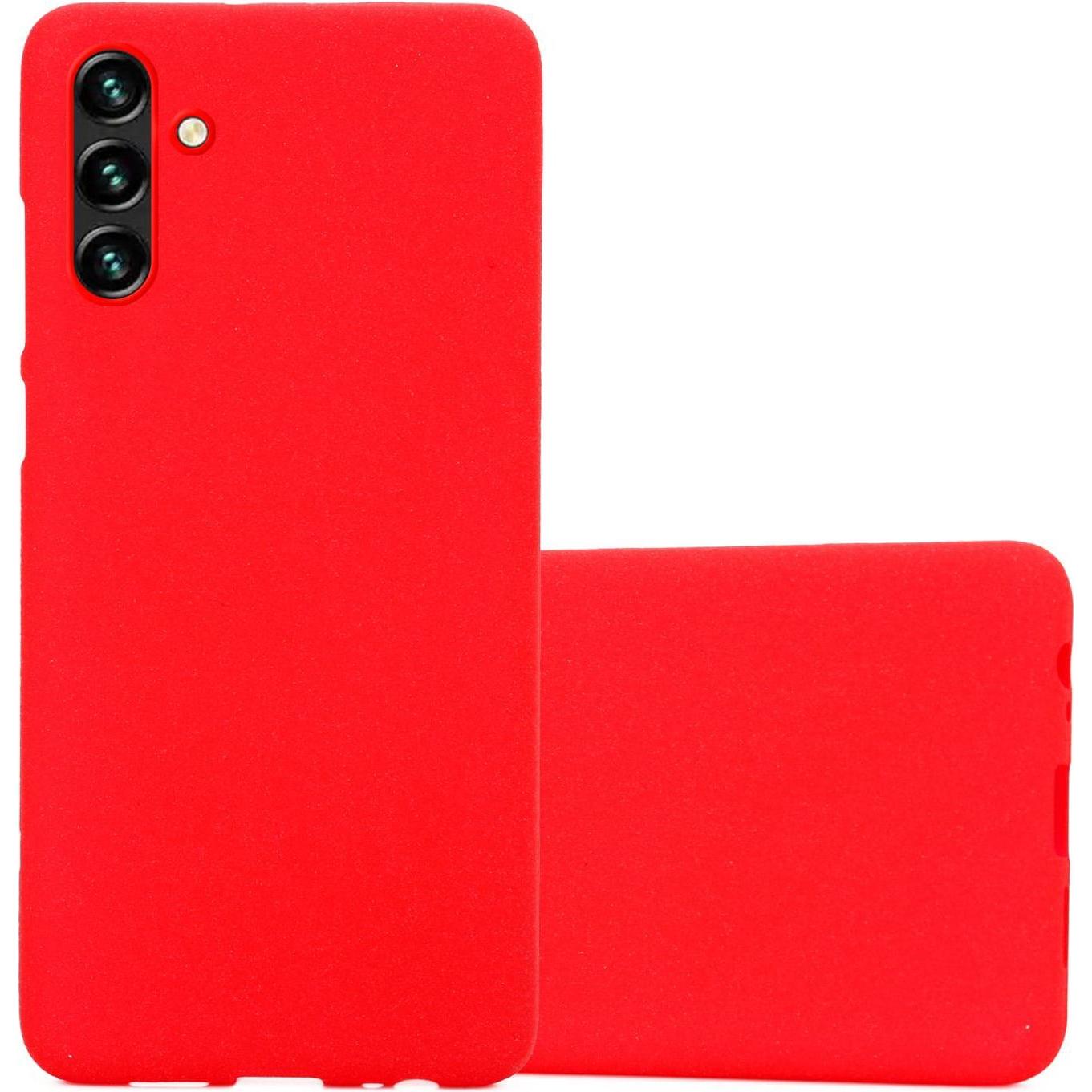 Cadorabo TPU Frosted Hülle (Samsung Galaxy A13 5G), Smartphone Hülle, Rot