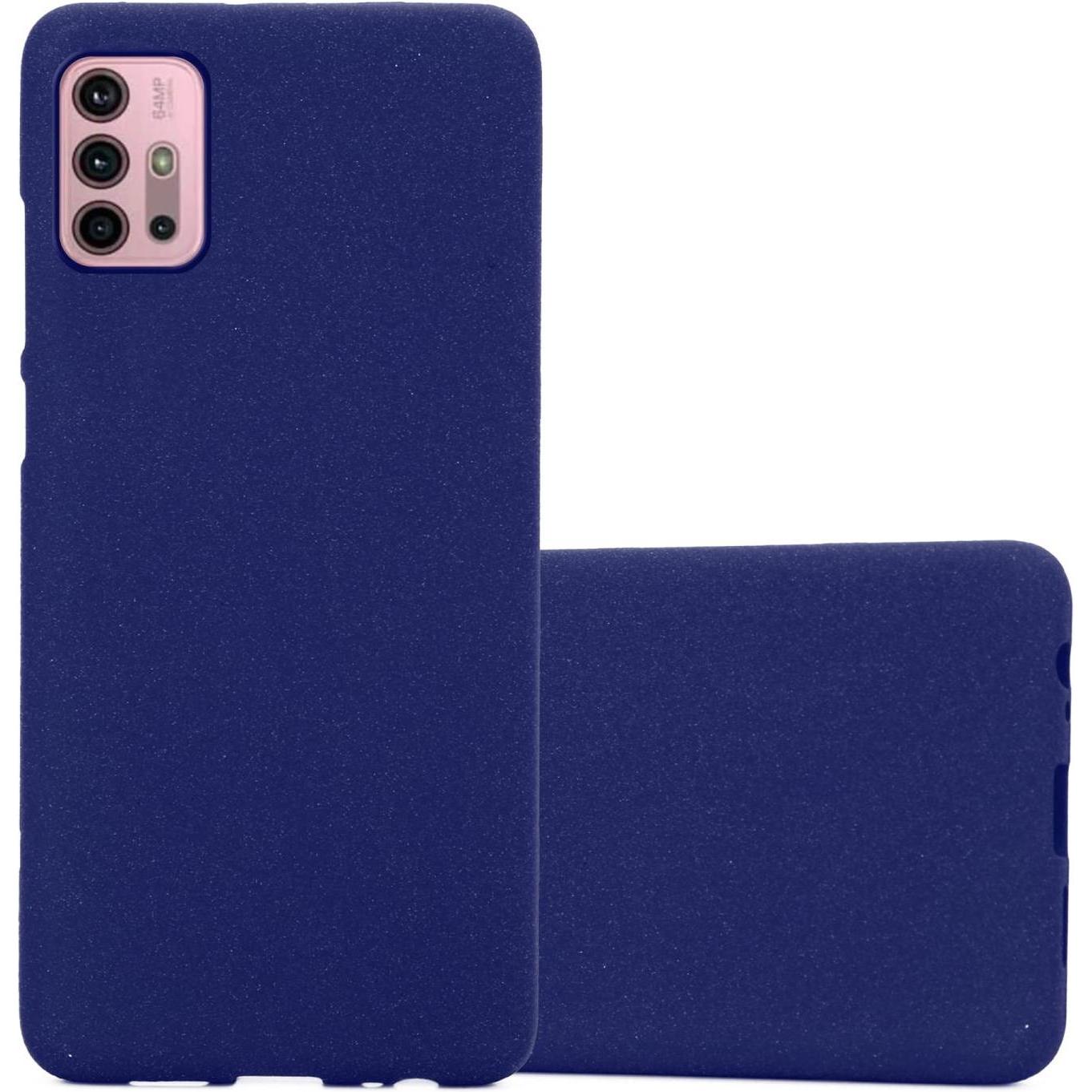 Cadorabo TPU Frosted Hülle (Motorola Moto G10, Motorola Moto G30), Smartphone Hülle, Blau
