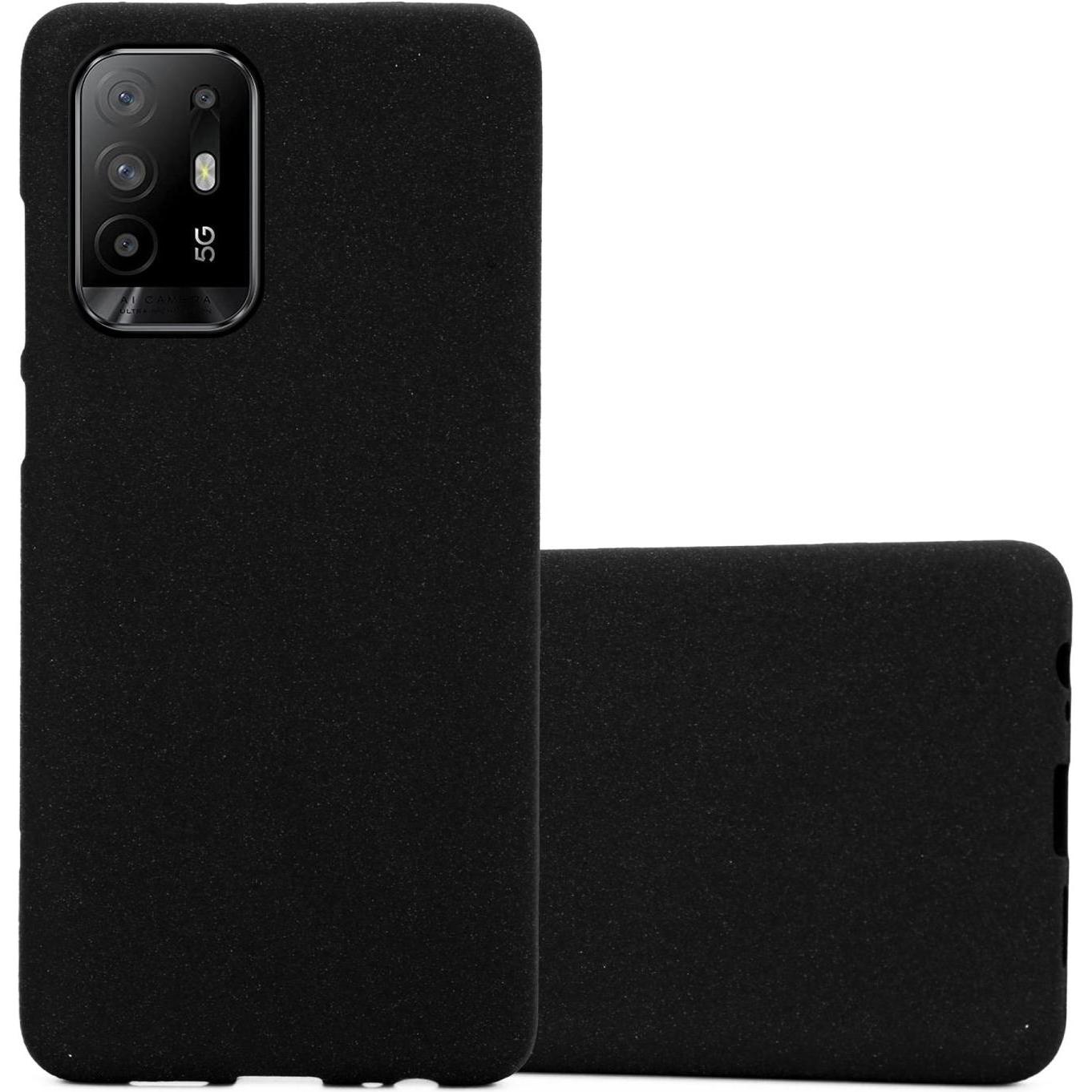 Cadorabo TPU Frosted Hülle (Oppo A94 5G), Smartphone Hülle, Schwarz