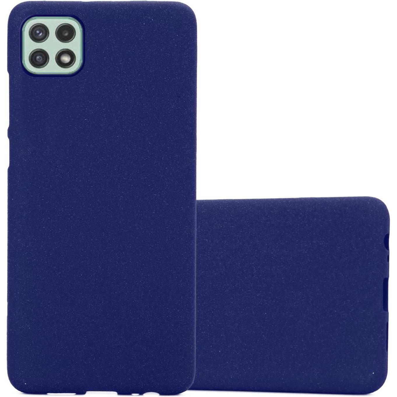 Cadorabo TPU Frosted Hülle (Samsung Galaxy A22 5G), Smartphone Hülle, Blau